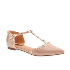 Blush studded flats 9M